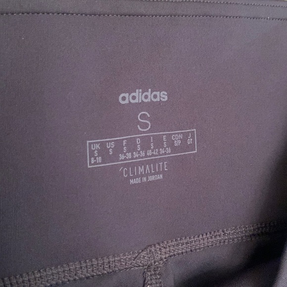 High-waisted charcoal grey Adidas tights with pockets - Picture 3 of 5